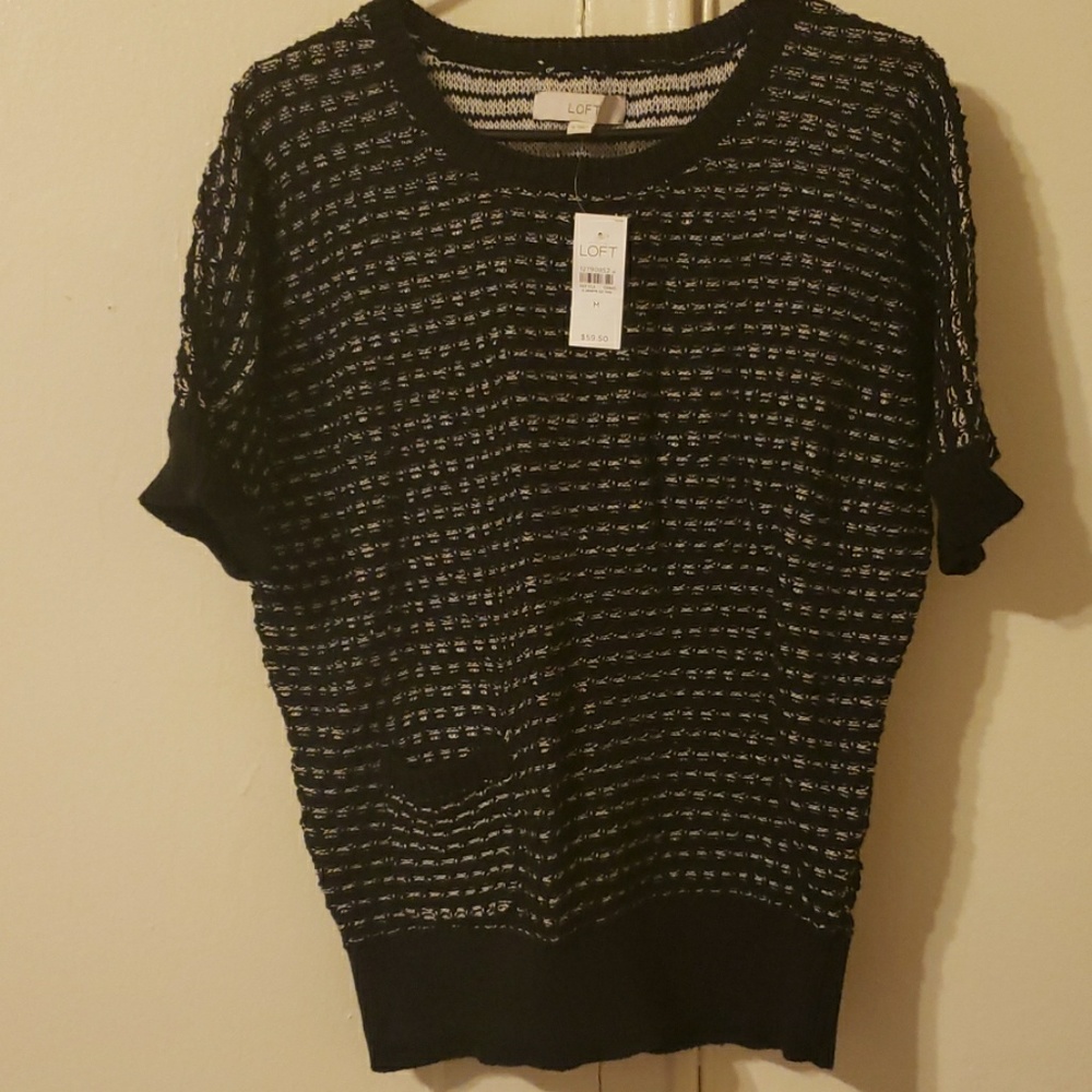 Womens Loft Short Sleeve Sweater